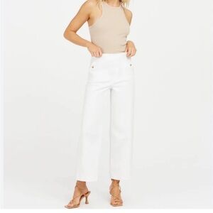 Spanx Stretch Twill Wide Leg Cropped Pants - Size Small Petite